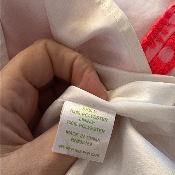 Lilly Pulitzer Vicki island coral floral embroidered strapless mini dress Size 4 - Picture 8 of 8